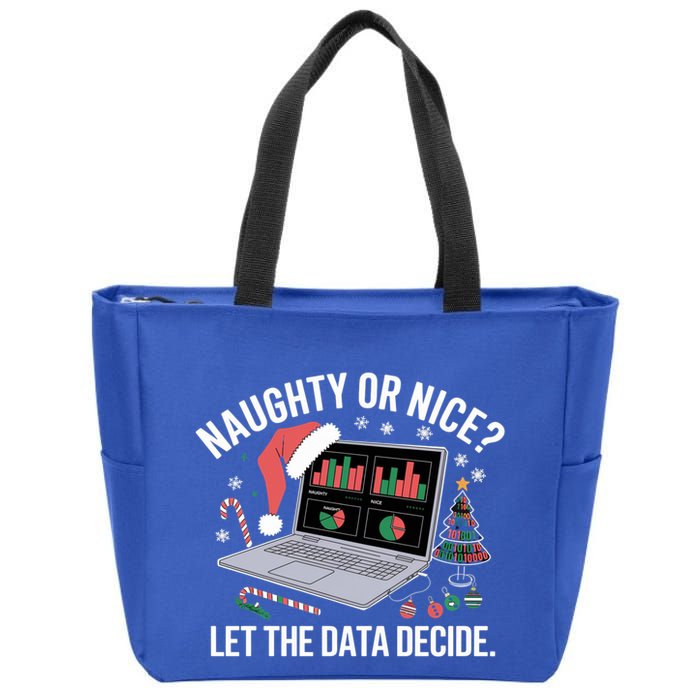 Funny Data Analyst Christmas Pun For Data Nerds Funny Gift Zip Tote Bag
