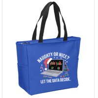 Funny Data Analyst Christmas Pun For Data Nerds Funny Gift Zip Tote Bag