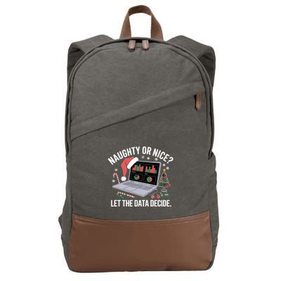 Funny Data Analyst Christmas Pun For Data Nerds Funny Gift Cotton Canvas Backpack