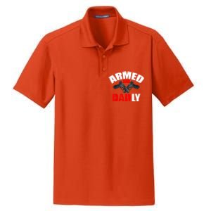 Fathers Day Armed And Dadly Deadly Funny For Dad Dry Zone Grid Polo