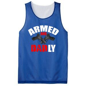 Fathers Day Armed And Dadly Deadly Funny For Dad Mesh Reversible Basketball Jersey Tank