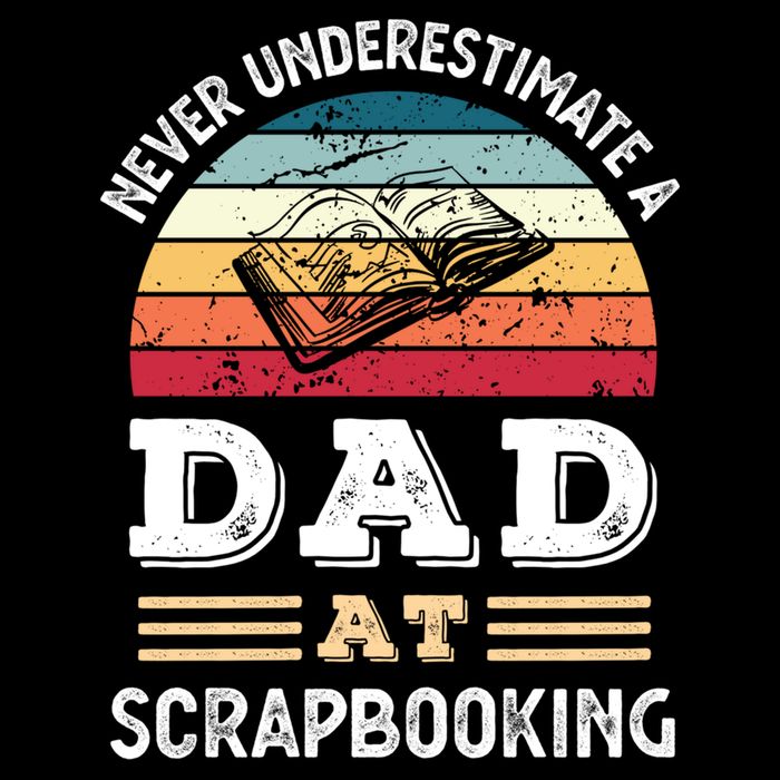 Funny Dad At Scrapbooking Fathers Day Gift Cooling Performance Crew T-Shirt