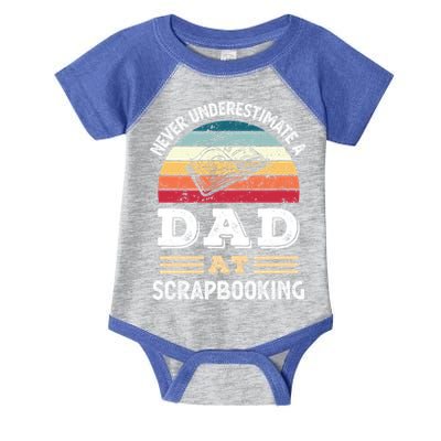Funny Dad At Scrapbooking Fathers Day Gift Infant Baby Jersey Bodysuit