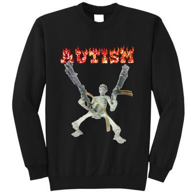 Funny Design Autism Skeleton Sweatshirt