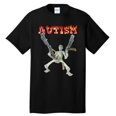 Funny Design Autism Skeleton Tall T-Shirt