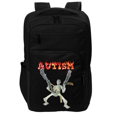 Funny Design Autism Skeleton Impact Tech Backpack