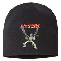 Funny Design Autism Skeleton Sustainable Beanie