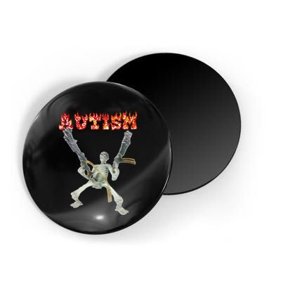Funny Design Autism Skeleton Magnet