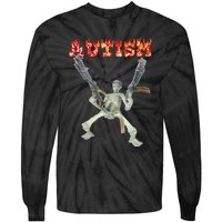 Funny Design Autism Skeleton Tie-Dye Long Sleeve Shirt