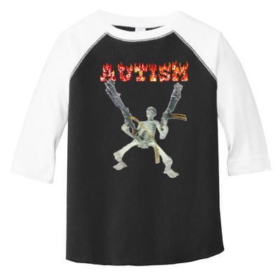 Funny Design Autism Skeleton Toddler Fine Jersey T-Shirt