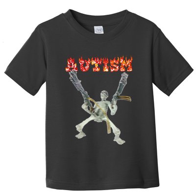 Funny Design Autism Skeleton Toddler T-Shirt