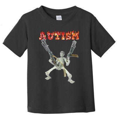 Funny Design Autism Skeleton Toddler T-Shirt