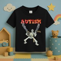 Funny Design Autism Skeleton Toddler T-Shirt