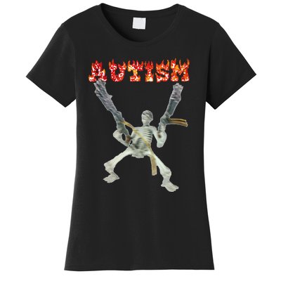 Funny Design Autism Skeleton Women's T-Shirt