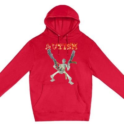 Funny Design Autism Skeleton Premium Pullover Hoodie