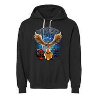 Fighting Demons Angel In Action Garment-Dyed Fleece Hoodie