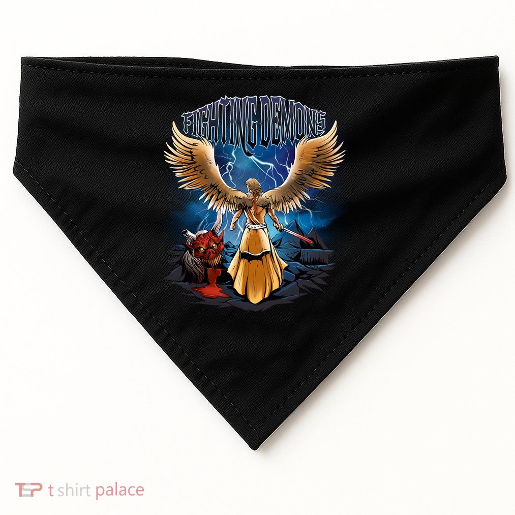 Fighting Demons Angel In Action USA-Made Doggie Bandana