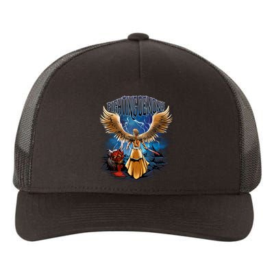 Fighting Demons Angel In Action Yupoong Adult 5-Panel Trucker Hat