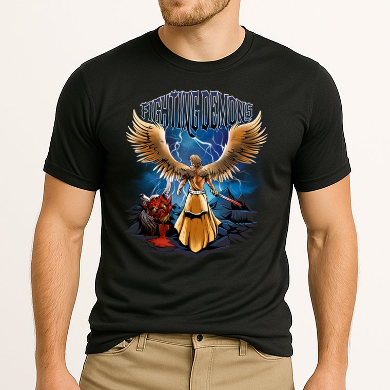Fighting Demons Angel In Action Performance Shirt