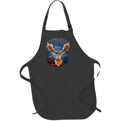 Fighting Demons Angel In Action Full-Length Apron With Pockets