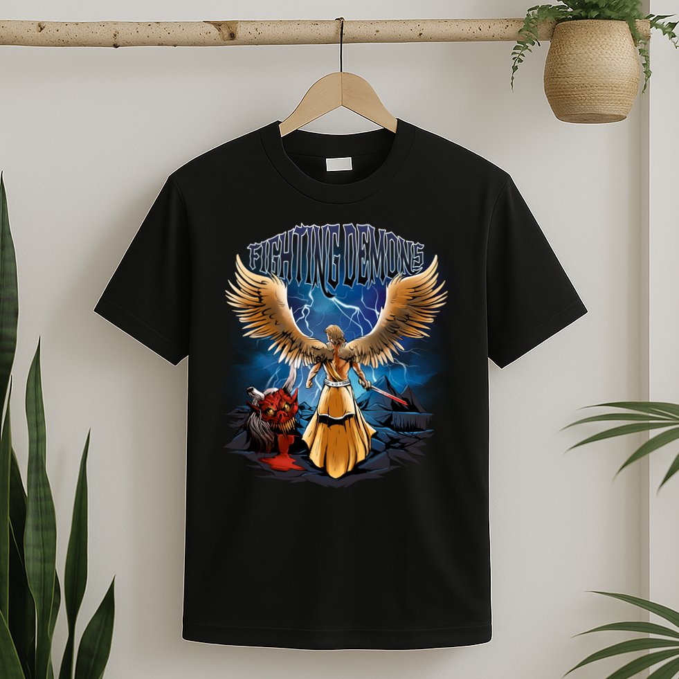 Fighting Demons Angel In Action T-Shirt
