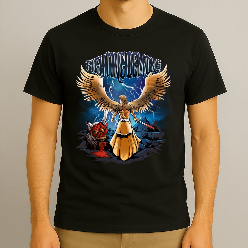 Fighting Demons Angel In Action T-Shirt