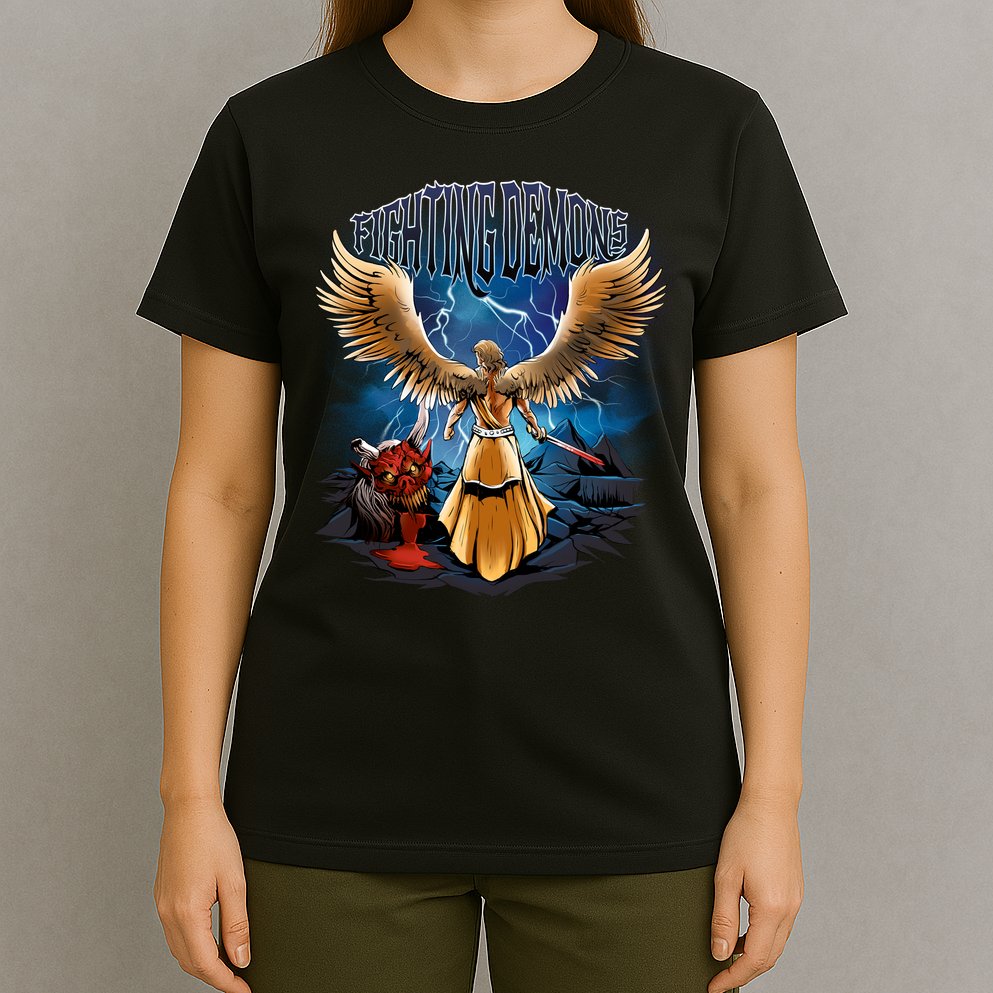 Fighting Demons Angel In Action T-Shirt