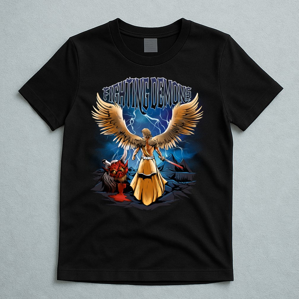 Fighting Demons Angel In Action T-Shirt