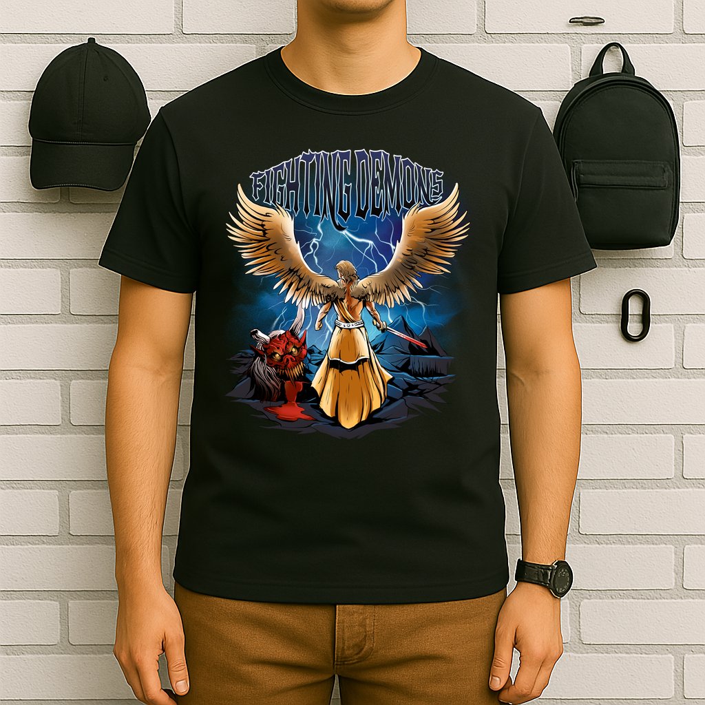 Fighting Demons Angel In Action T-Shirt