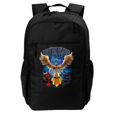 Fighting Demons Angel In Action Daily Commute Backpack