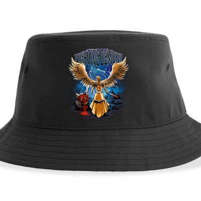 Fighting Demons Angel In Action Sustainable Bucket Hat