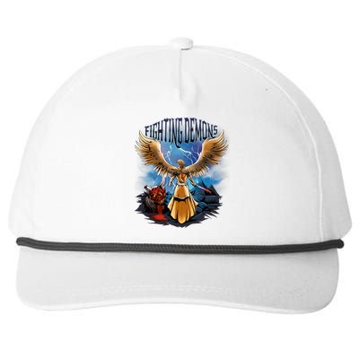 Fighting Demons Angel In Action Snapback Five-Panel Rope Hat