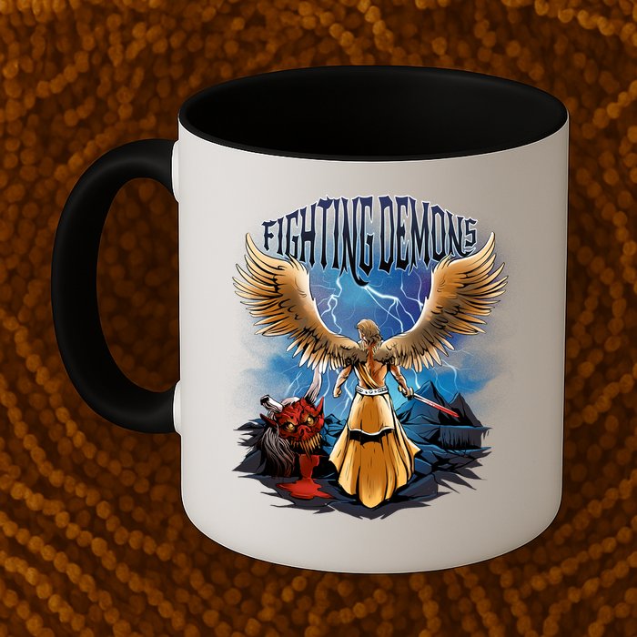 Fighting Demons Angel In Action Mug