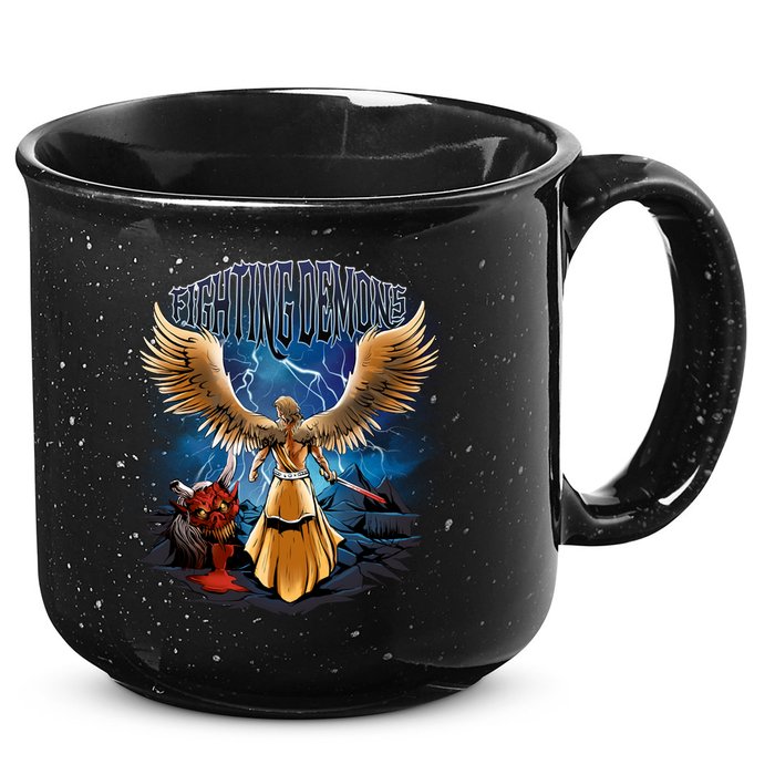 Fighting Demons Angel In Action 15oz Campfire Ceramic Mug