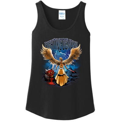 Fighting Demons Angel In Action Ladies Essential Tank