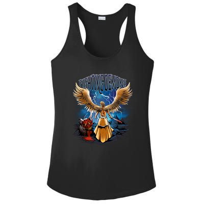 Fighting Demons Angel In Action Ladies PosiCharge Competitor Racerback Tank