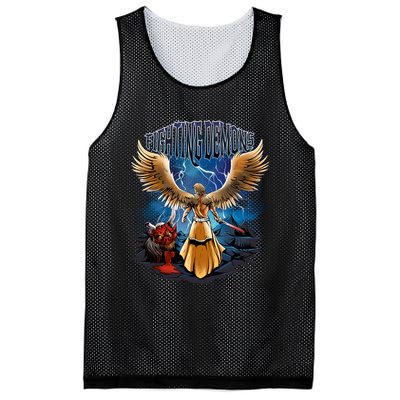 Fighting Demons Angel In Action Mesh Reversible Basketball Jersey Tank