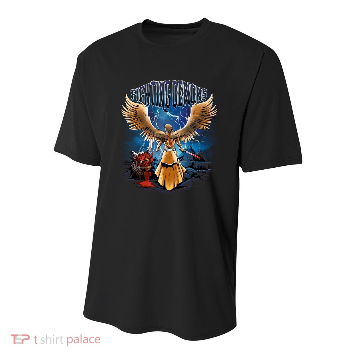 Fighting Demons Angel In Action Youth Performance Sprint T-Shirt