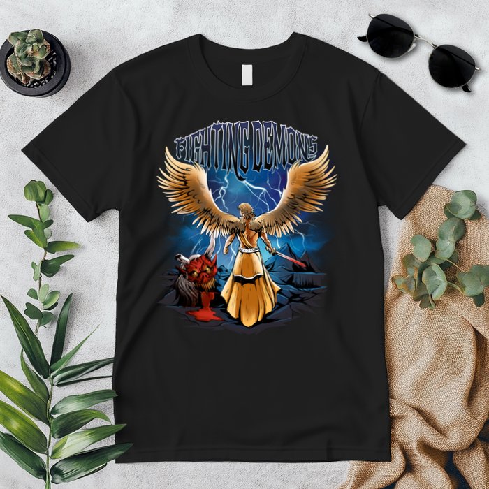 Fighting Demons Angel In Action Premium T-Shirt