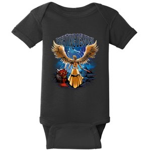 Fighting Demons Angel In Action Baby Bodysuit