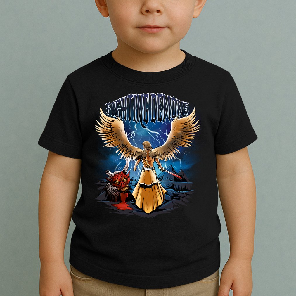 Fighting Demons Angel In Action Toddler T-Shirt