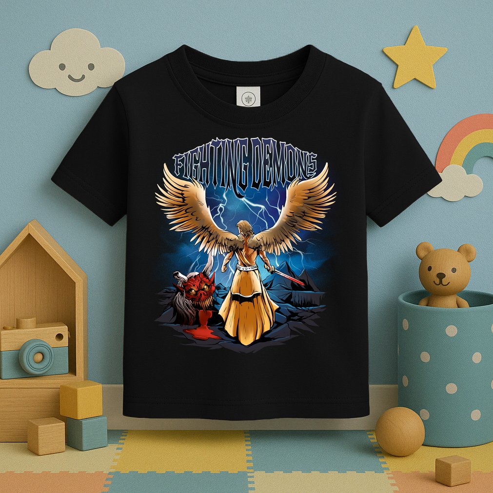 Fighting Demons Angel In Action Toddler T-Shirt