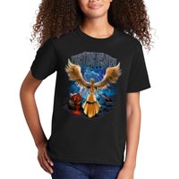 Fighting Demons Angel In Action Kids T-Shirt