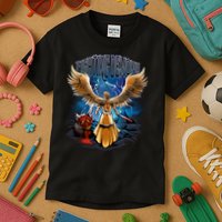 Fighting Demons Angel In Action Kids T-Shirt