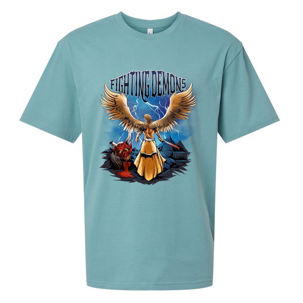 Fighting Demons Angel In Action Sueded Cloud Jersey T-Shirt