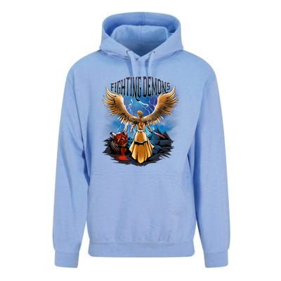 Fighting Demons Angel In Action Unisex Surf Hoodie