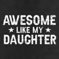 Funny Dad Awesome Like My Daughter Daddy FatherS Day 7 Panel Mesh Trucker Snapback Hat