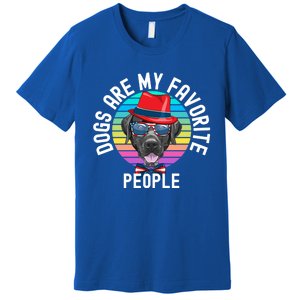 Funny Dogs Are My Favorite People Gift Premium T-Shirt