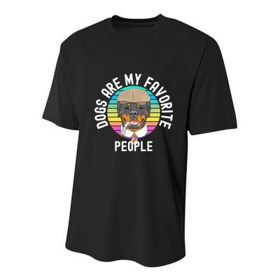 Funny Dogs Are My Favorite People Gift Youth Performance Sprint T-Shirt