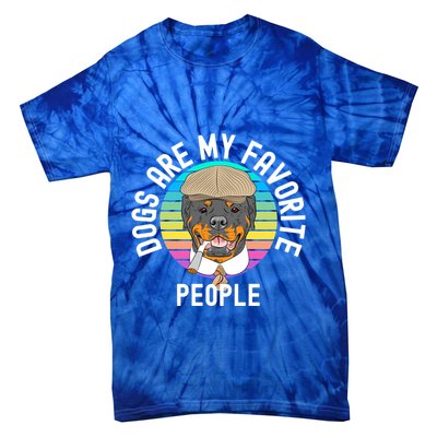 Funny Dogs Are My Favorite People Gift Tie-Dye T-Shirt
